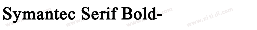 Symantec Serif Bold字体转换